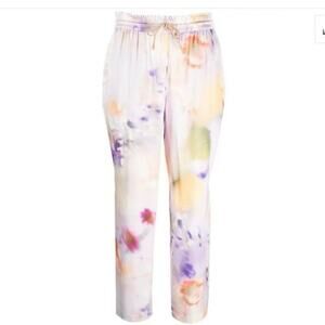 Scotch and Soda High Rise Tie Dye Drawstring Tapered Leg Trousers Multi Size S